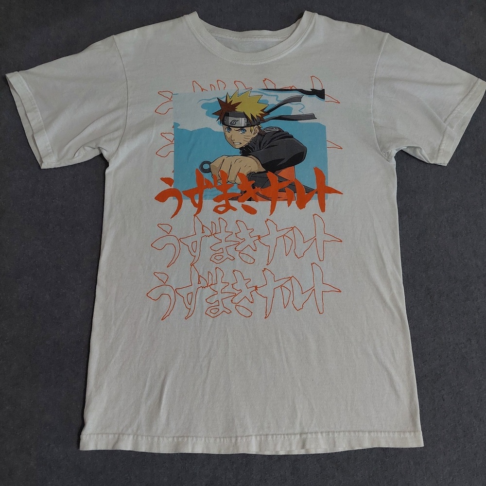 Naruto Shippuden Uzumaki Naruto Graphic Tee VIZ Media White Small